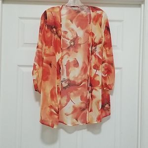 - Coral Bay orange Multicolor open front card